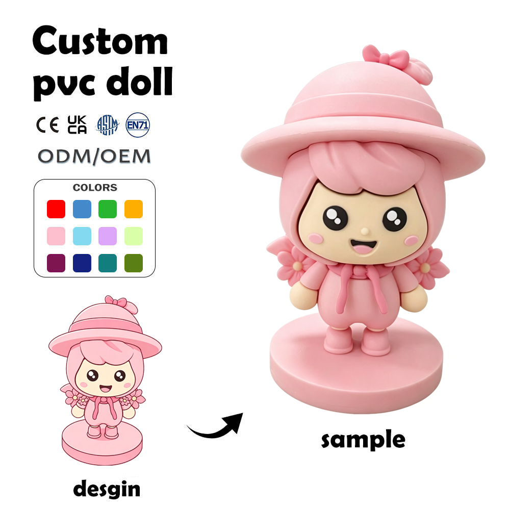 Custom 3D Resin & PVC Soft Figures Cute Paper Weight Decorative Blind Box Vinyl Figurine Office Desk Promotional Gift OEM ODM