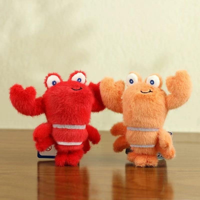 Wholesale Mini 10cm Sea Animal Fluffy Plush Toys Octopus Fish Jellyfish Whale Keychains and Bag Decorations Promotion Gift