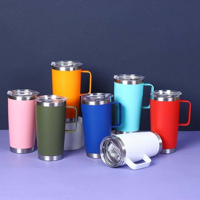 Coffee Mug 20Oz Stainless Steel Spill Proof Sliding Lid Outdoor Camping Insulated Drinkware Holiday Gift Sets ASM26