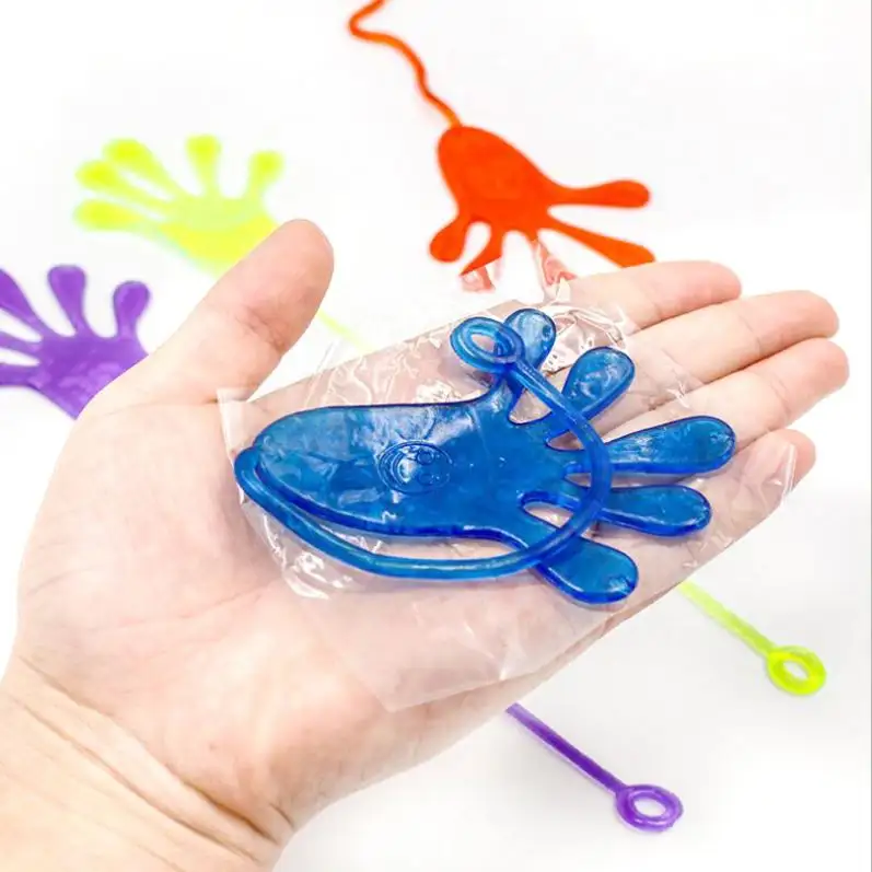 Wholesale Factory Price Popular Candy Color Rubber Stretch Hand Sticky Toy for Gift Promotion Supply