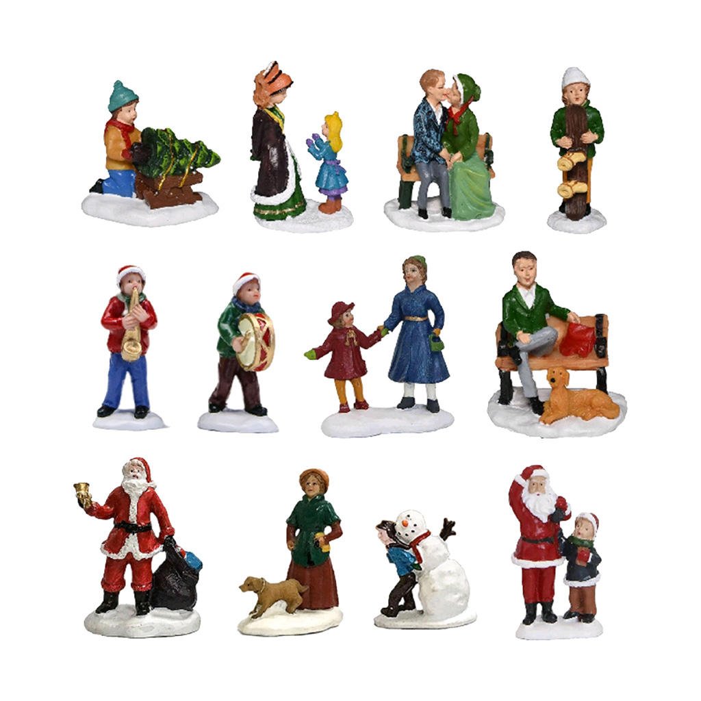 Polyresin 12 Set Religious Angel Christmas Figurines Durable Resin Sculpture Ornaments Crafts Souvenirs Art Religious Gifts