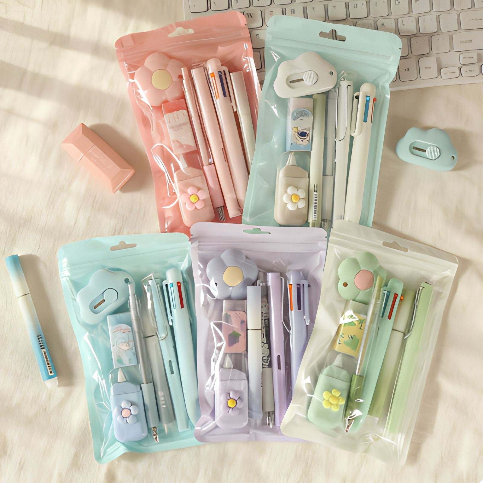 Promotional Toys Stationery Set Gift High Aesthetic Student Children's Day Learning Souvenir Back to School Supplier Pen Eraser