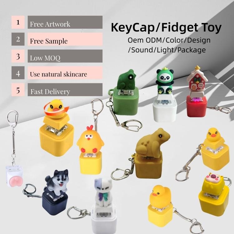 Wholesale Cartoon 3D Cute ABS/PVC Keychain with Speakers Custom Colors & Promotional Use