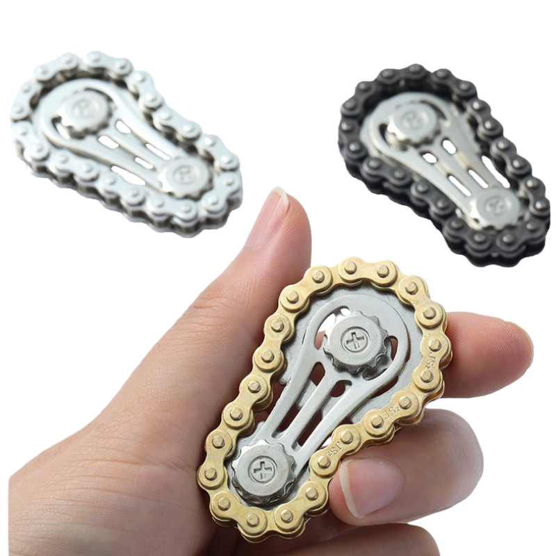 Wholesale Custom Autism Edc Novelty Toy Metal Flywheel Sprocket Bike Chain Gear Fidget Spinner Promotion Fidget Toy for Adults