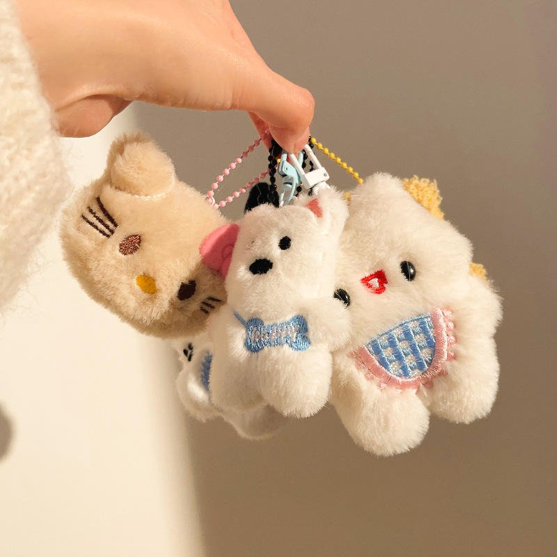 Customized Plush Keychain Character Manufacturer Cheap Price Kawaii Mini Promotional Stuffed Cute Animal Plush Keychain