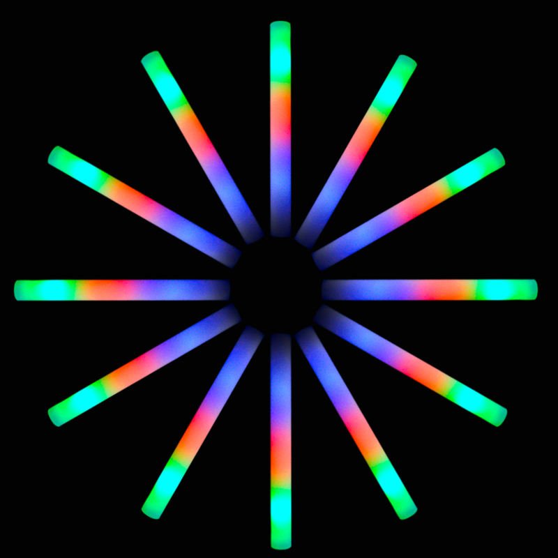 Cheer Tube Rgb Light Party Night Club Concert Event Decoration Toy Glow Sticks Bulk Colorful Led Foam Stick