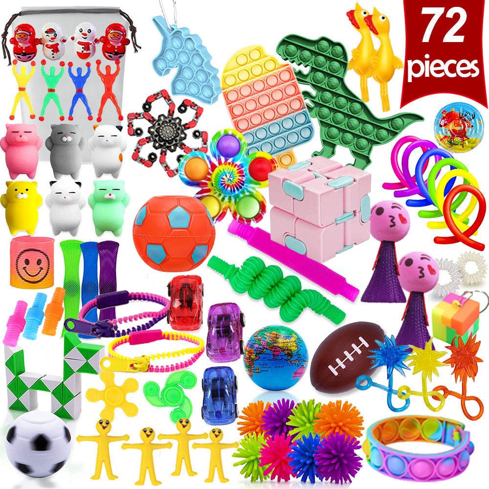 Custom Fidget Pack 72/120/516/1000pcs Set Christmas Advent Calendar Blind Box Holiday Gift for Kids Fidget Toys Pack Set