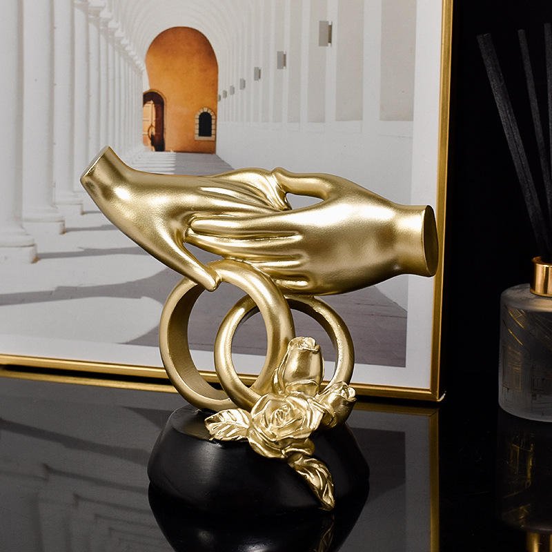 Creative love Gesture Home Decor Hold Your Hand Embrace Each Other Wedding Gifts Resin Crafts Statue for Valentine's Day