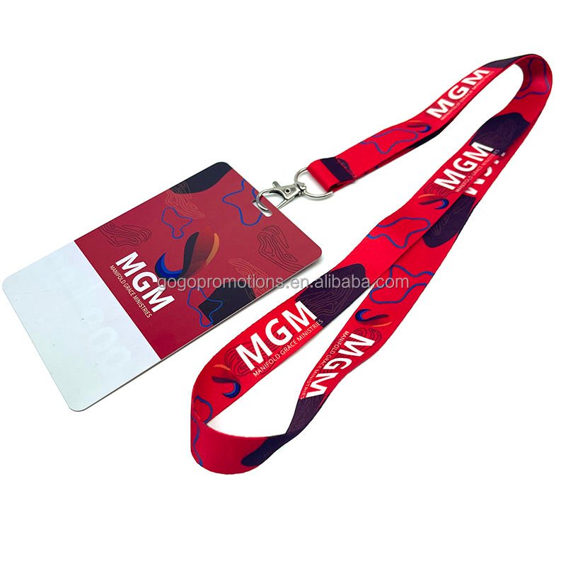 Manufacturer Professional OEM/ODM Custom Printable Logo Neck Retractable Id Card Badge Polyester Lanyard