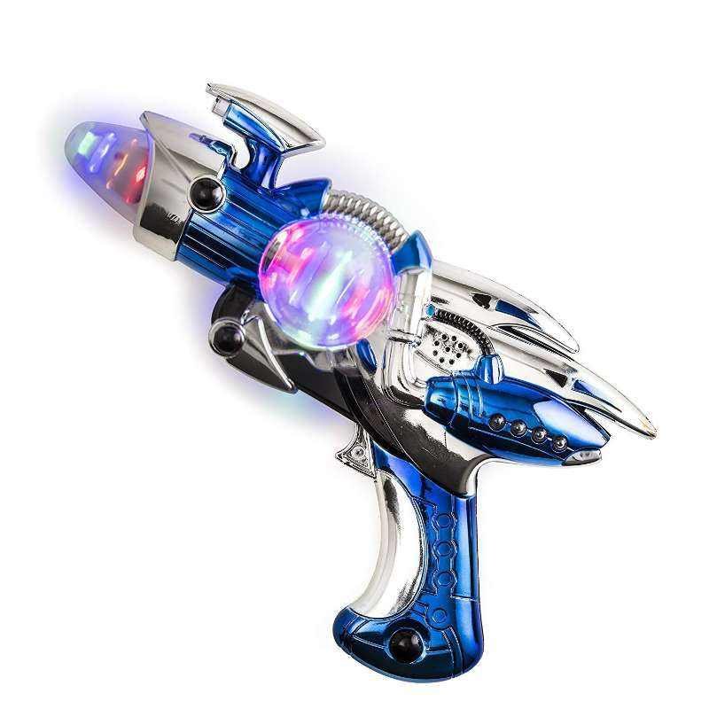 Children's LED Flash Spinning Ball Gun Toy with Sound Effects Holiday Gift Light-Up Toys Promotional Toy