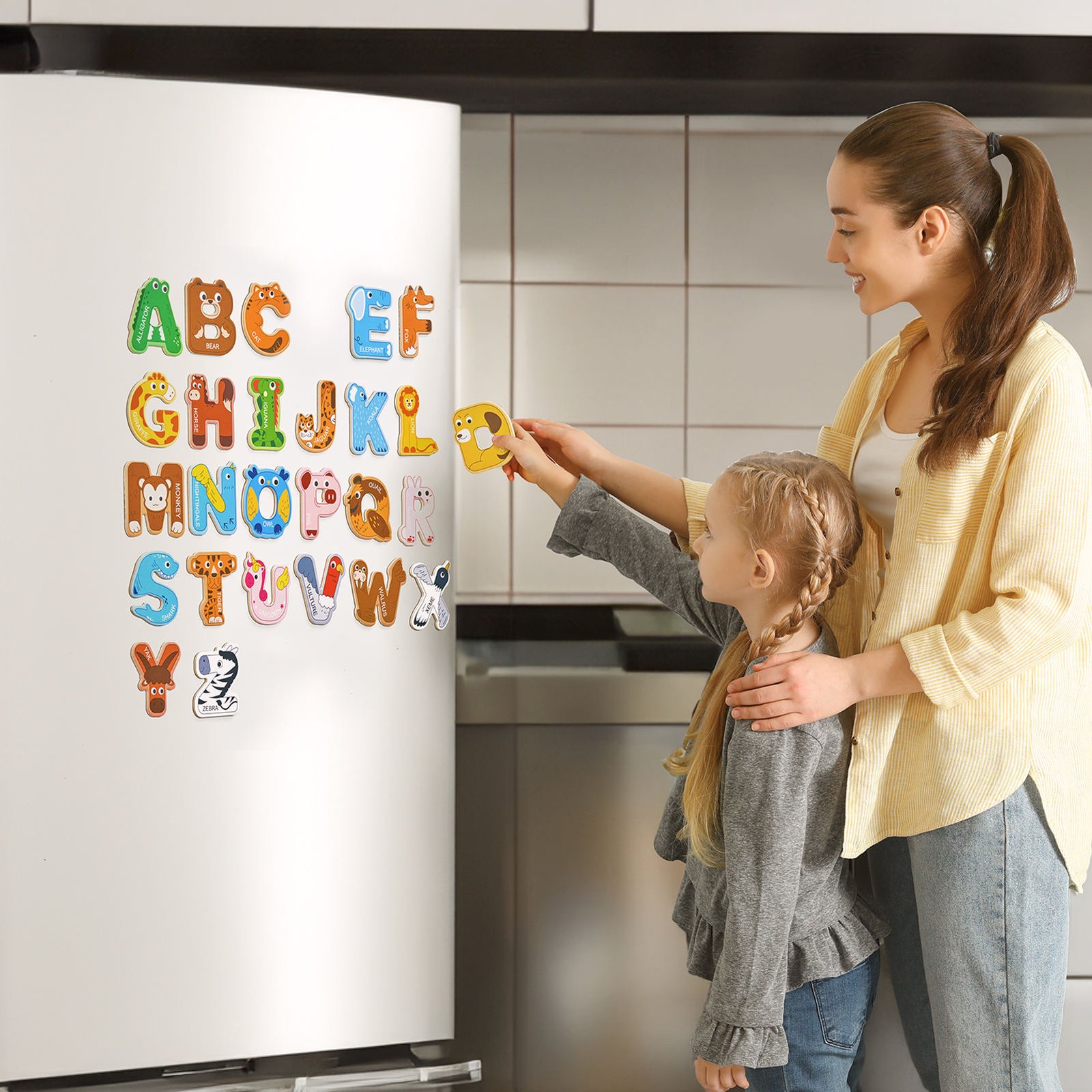 Joycat High Quality Wooden Fridge Magnet Educational Toys for Promotions and Gifts Wholesale Magnetic Sticker in Various Shapes
