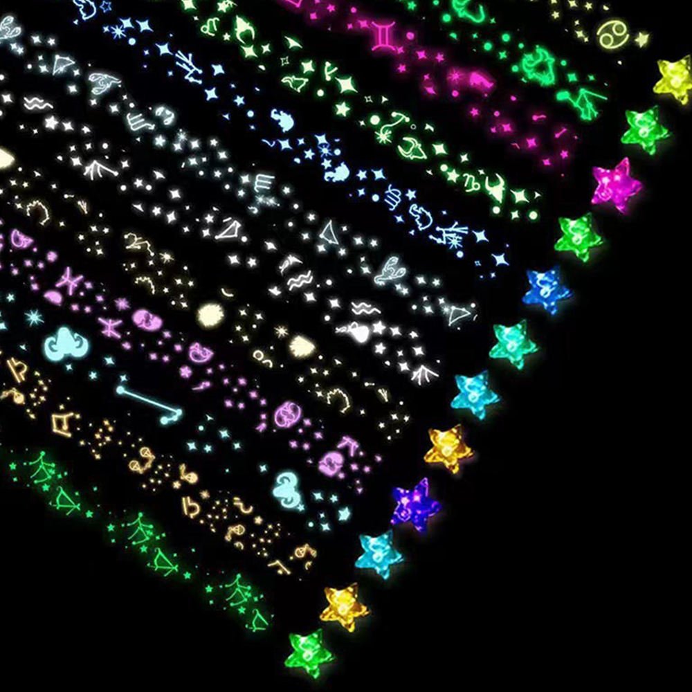 Star Paper Strips, Glow in the Dark Lucky Star Origami Paper Luminous DIY Lucky Star Folding Paper 210pcs