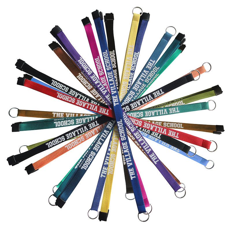 Wholesale Personalized Blank Polyester Badge Neck Straps Blank Key Printing Custom Lanyard With Buckle Adjustable