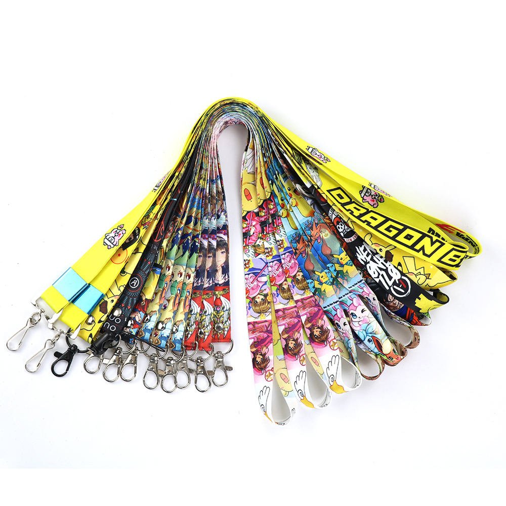 Multi Color Retractable Tool Lanyard Safety Environment Friendly Dye Sublimation Polyester Neck Strap Lanyard for Key Chains