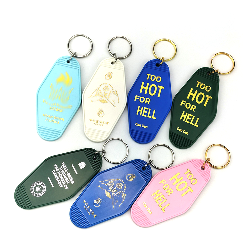 Wholesale Custom High Quality Acrylic Plastic Key Chain Make Your Design Logo Motel Hotel Keychain Blank with Promotion Gift