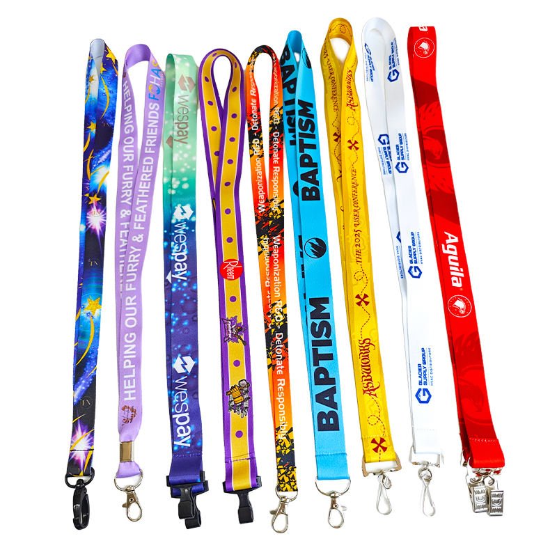 China Manufacturer Cheap Printed Key Lanyards Breakaway Cell Phone Polyester Lanyard With Logo Custom