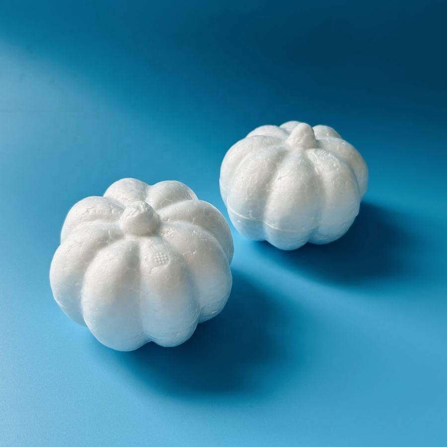 White Foam Halloween Pumpkins Wholesale High Quality Polystyrene Polyfoam DIY Craft Decorations Supply