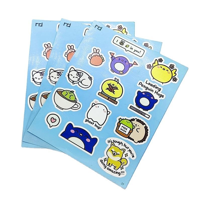 Custom UV Printed Adhesive Decorative Anime Diary Stickers-Waterproof & Eco-friendly PVC Labels