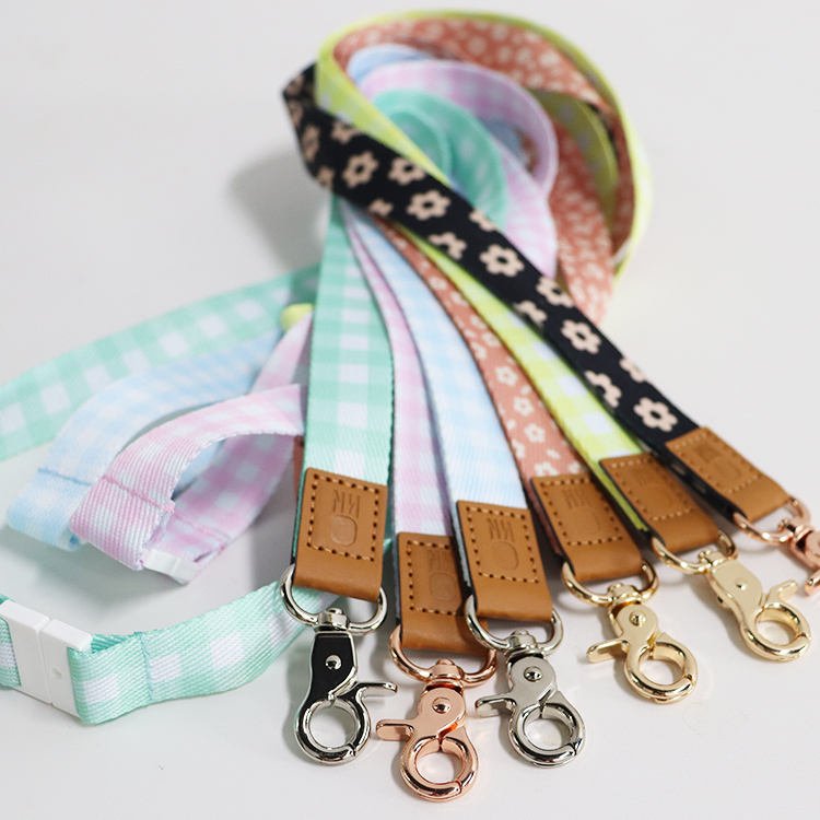 Kofei New Arrival Customization Polyester Twill Lanyards With White Safety Buckle