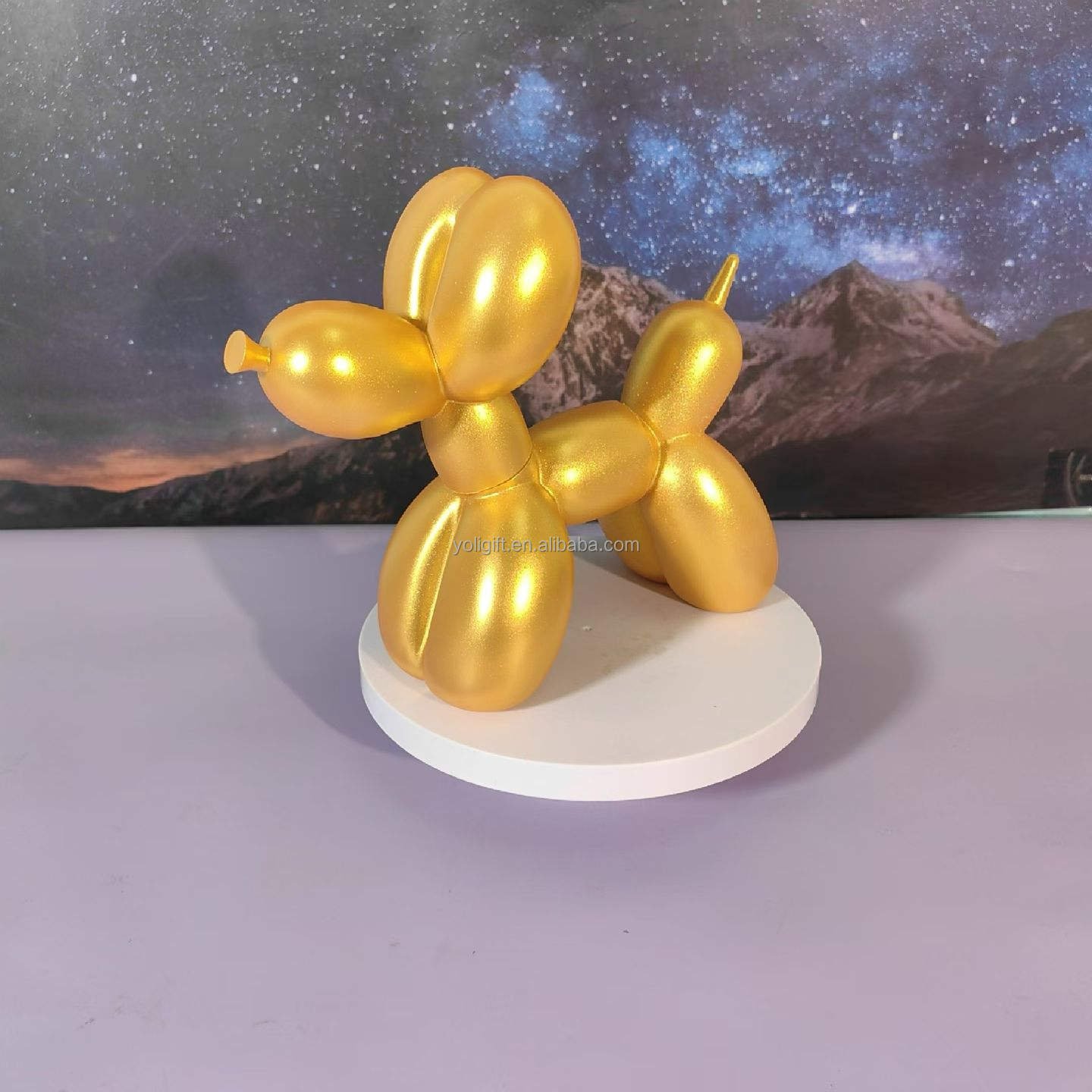 New Design Resin Abstract Balloon Dog Statue 360 Degree Rotatable creative cultural collectible artifacts