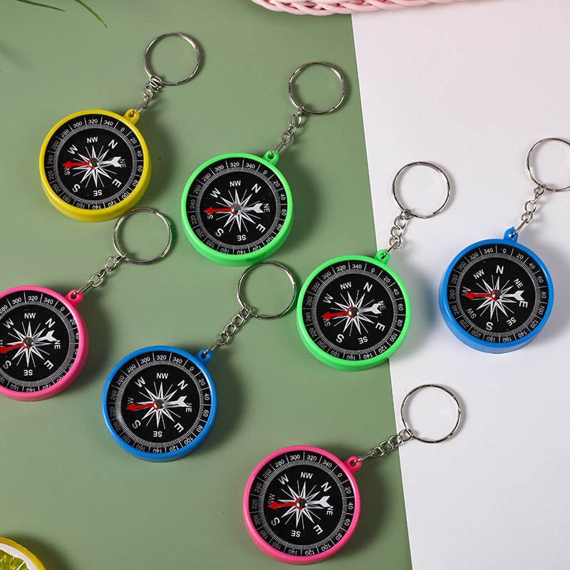 Factory Wholesale Cheap Customize Promotional Gift Colorful Plastic Survival Key Chain Compass