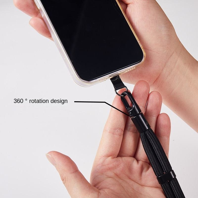 Adjustable Fashion Phone Wrist Strap Drop-resistant & Anti-loss Polyester Braided Unisex Mobile Phone Lanyard