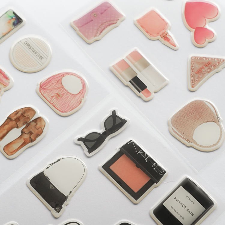 3D Epoxy Stickers Self-adhesive Decals Sticker for Journaling DIY Craft Phone Cases Decoration