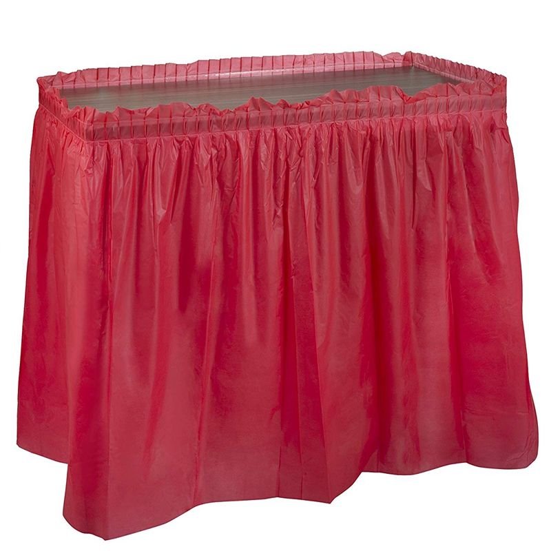 Disposable Plastic Table Skirt for Kitchen Dining Catering Wedding Birthday Party Event Supplies Decoration Table Skirt