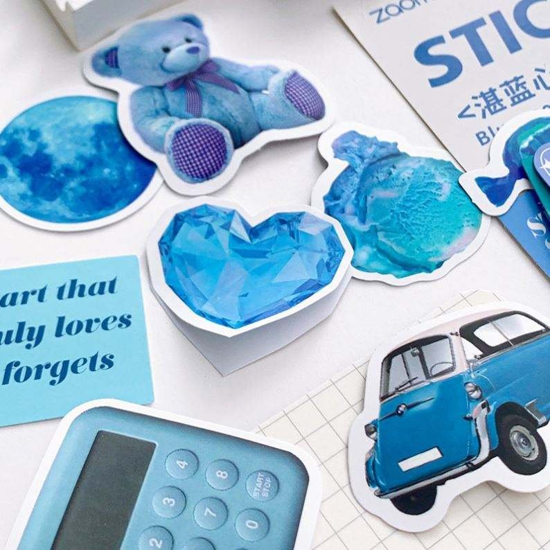 40 Sheets/bag of DIY Decorative Stickers for Students, UV Printed Cute Stickers for Home Decoration Material Stickers