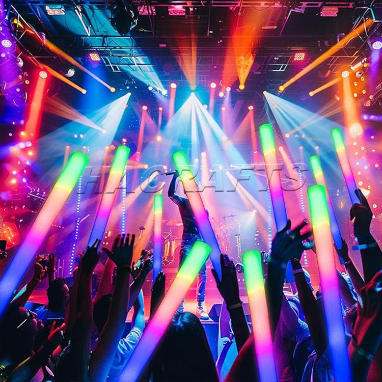 High-Quality Promotional Light Sticks Glowing Detailed Foam Sticks with LED Lights Party Supplies for Wedding Raves Concert