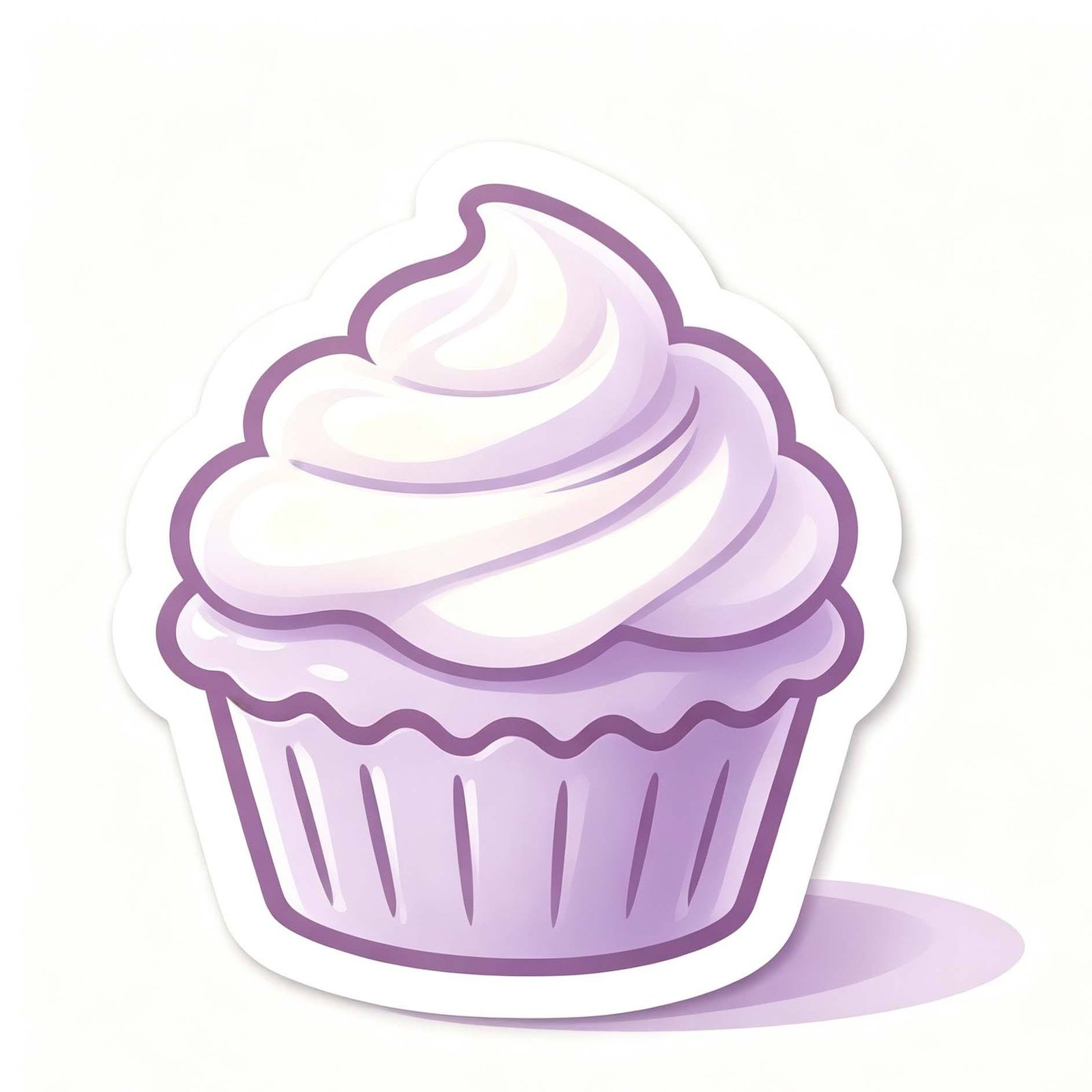 Custom Coated Paper Self Adhesive Green Cupcake Sticker Cartoon Stickers Stationery Gift Box Decorative Stickers