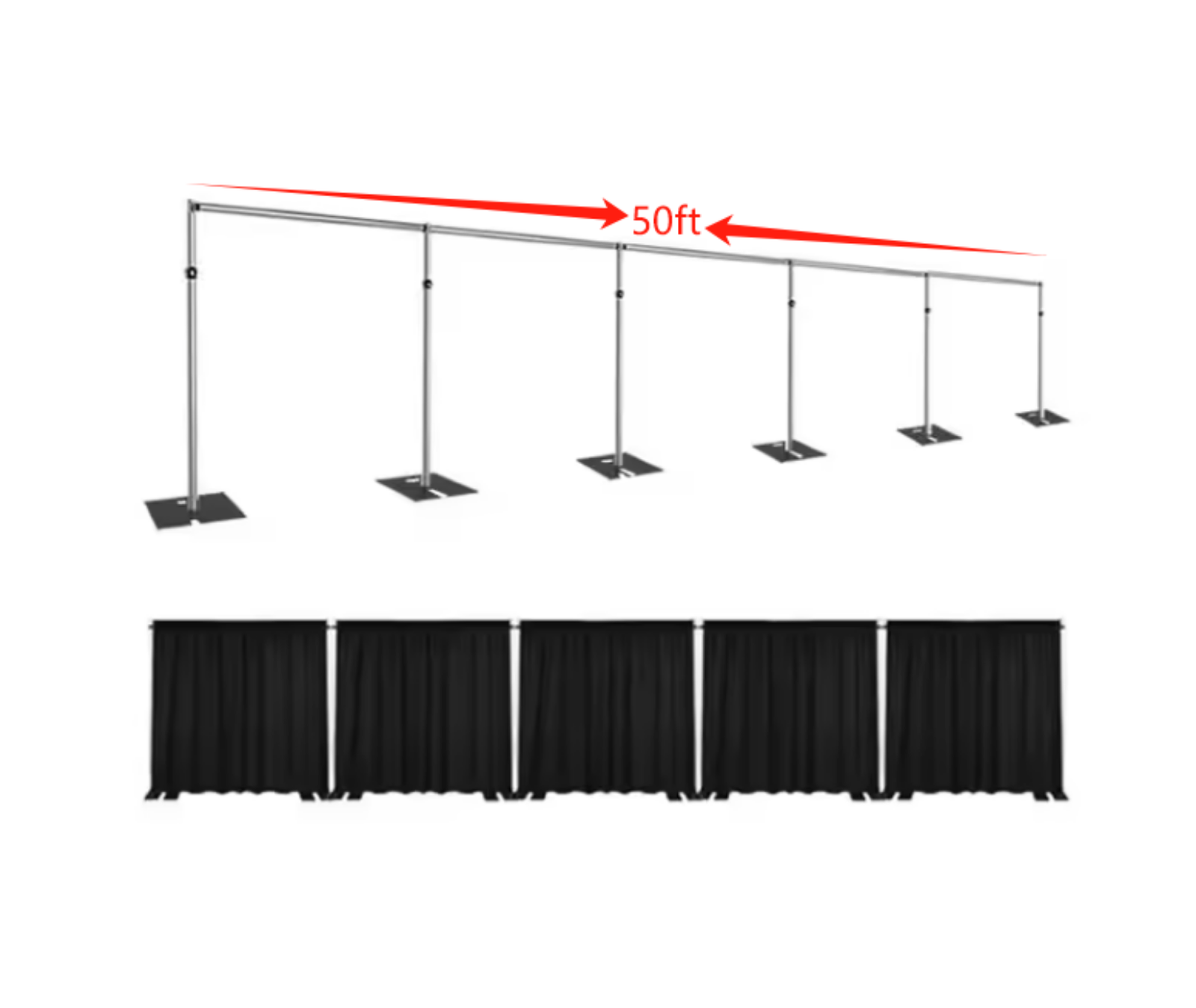 High Quality Adjustable Pipe and Drape Frame Kit Backdrop Stand for Wedding Party Event Decoration