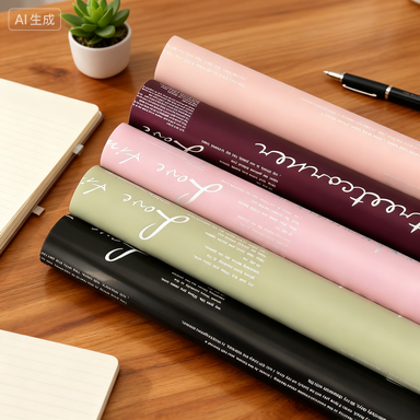 Wholesale English Ouya Craft Paper Two-Color Double-Sided Korean Style Bouquet Wrapping Paper Compatible with Gravure Printing