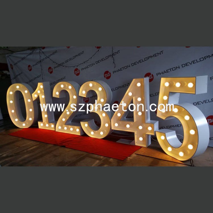 Giant Party/birthday Supplies Numbers Sign Wedding Decoration Led 4ft Marquee Letters