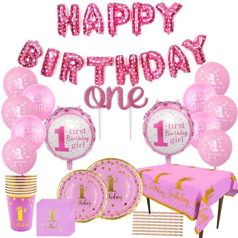Pink Blue Gender Reveal Latex Balloons Disposable Tableware Baby Shower Birthday Party Decoration Kids Children Favor Supplies