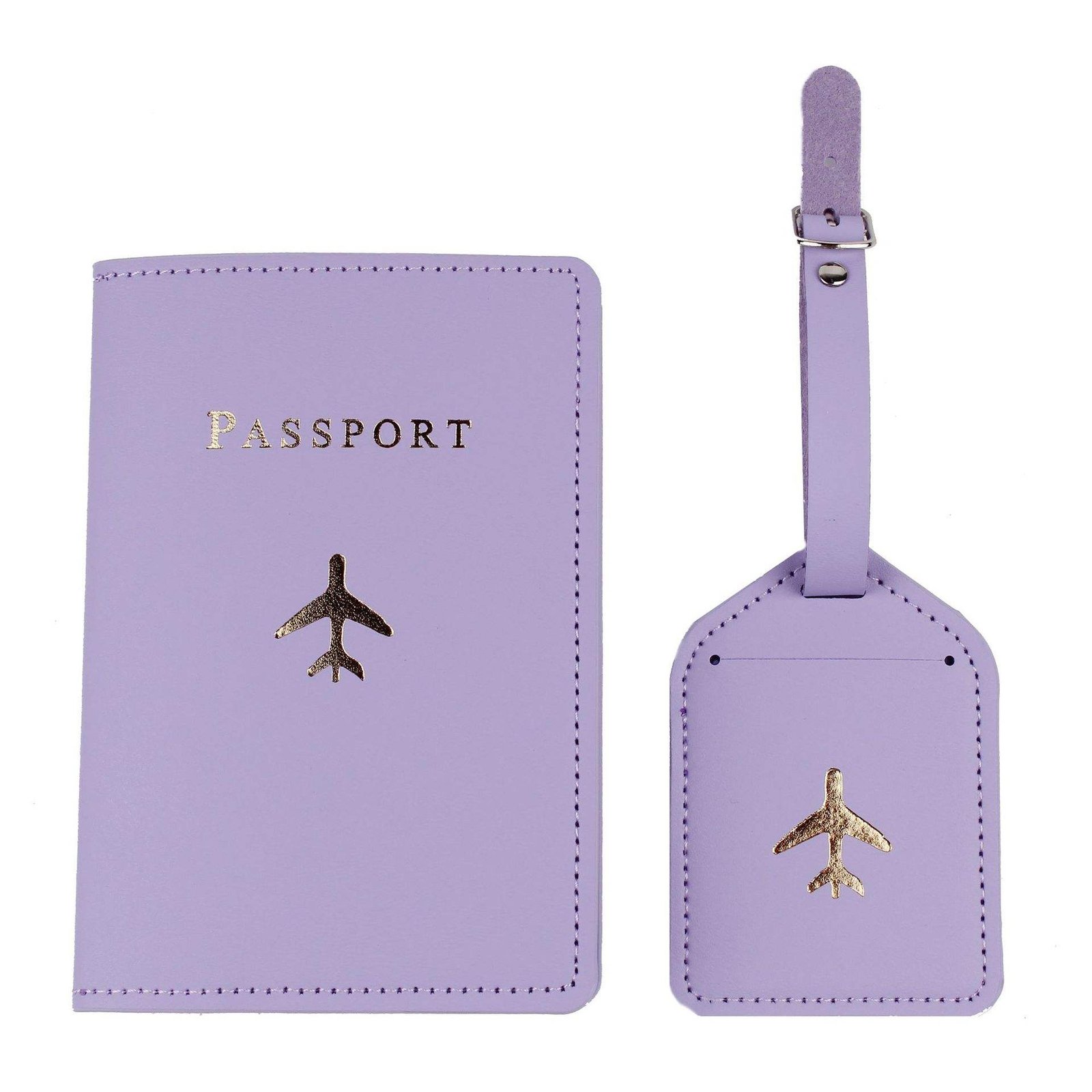 BSBH Customize Travel Luggage Tag Passport Holder Set for Travel Wallet Bag Suitcase ID Name Tag Holiday Gift