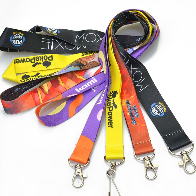 Print Keychain Neck Personalized Lanyards Custom Breakaway Sublimation Nylon Polyester Lanyards With Logo Custom Gift Lanyard