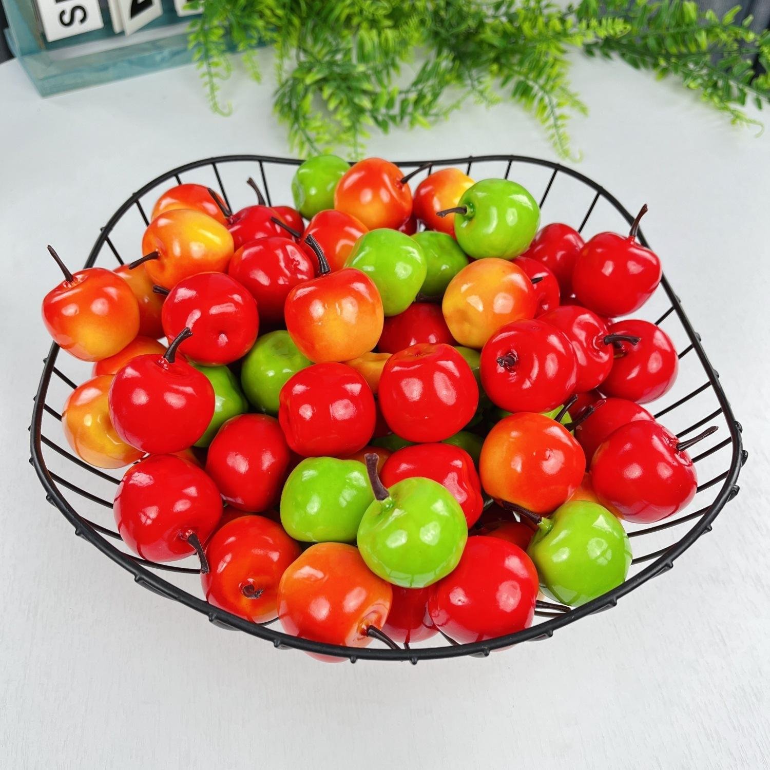 Red 35 mm Artificial Mini Apples Lifelike Polyfoam Crafts Christmas Ornaments Decorative Models for Holiday Decorations