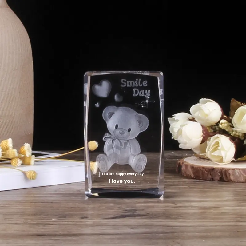 Creative 3D Model Crystal Gift Ornaments Carved Crafts Souvenirs Other Unique Crystal Crafts