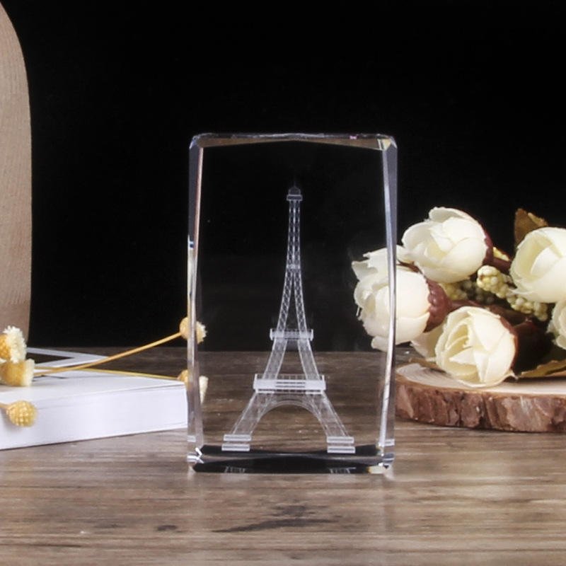 Creative 3D Model Crystal Gift Ornaments Carved Crafts Souvenirs Other Unique Crystal Crafts