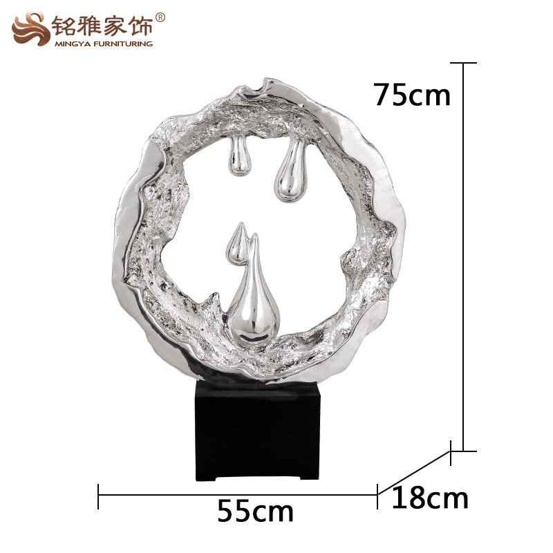 Other Home Decor Pieces Resin Abstract Water-drop Shape Sculpture for Indoor Decoration