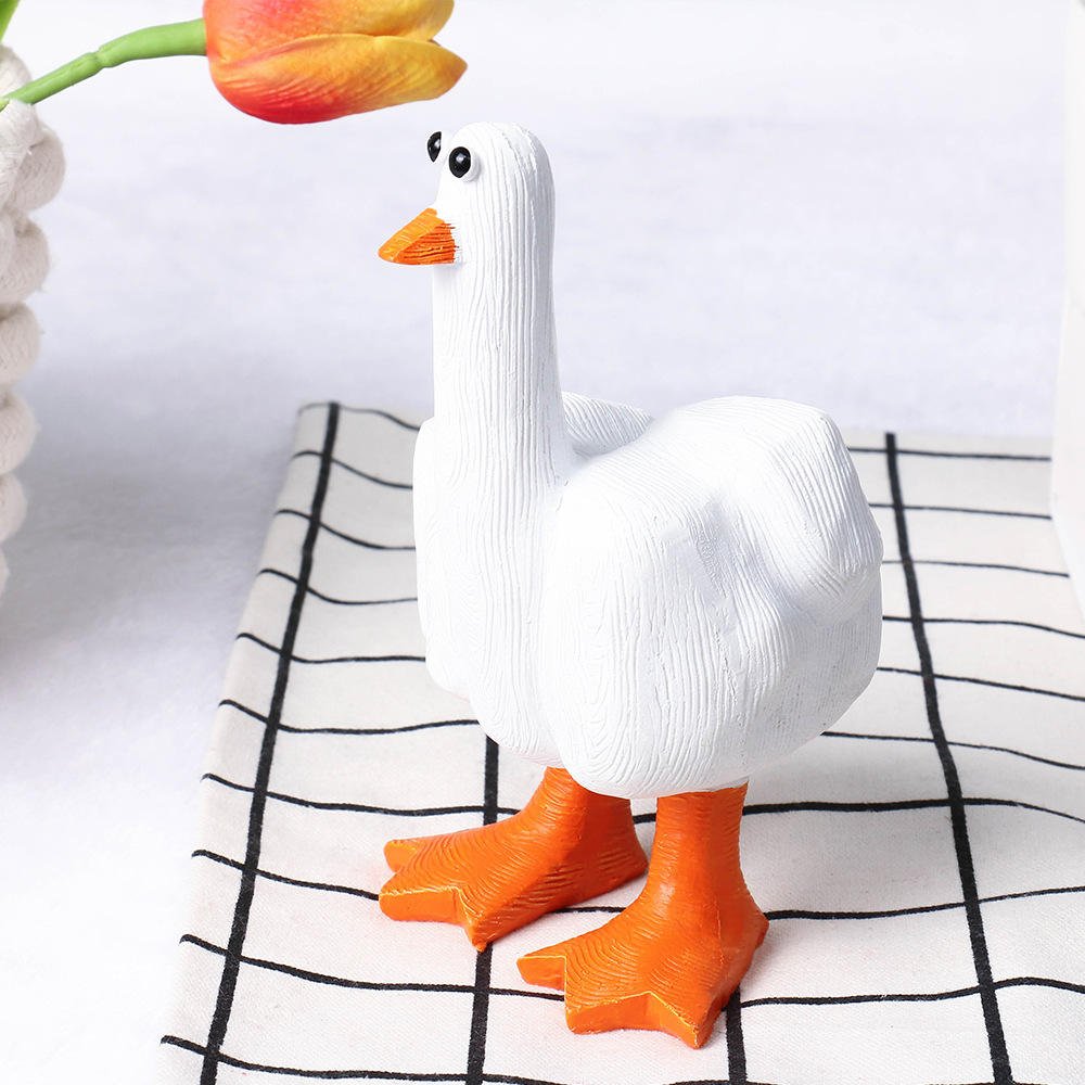 Duck Decorative Items. Entertaining Aspect Duck Statue Garden Resin Handicrafts Painted Fashion Display Pieces