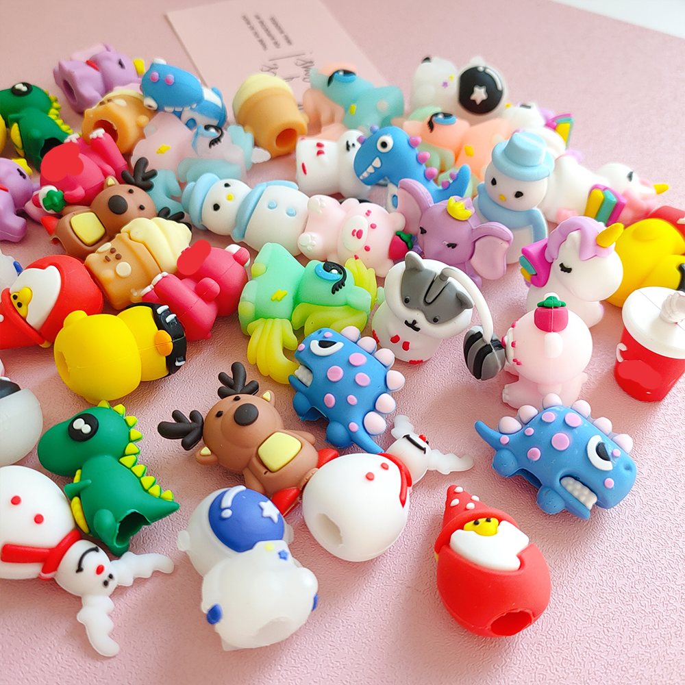 L Custom Kids Styling Superhero Cartoon Ballpoint Pen Toppers Plastic Pencil Caps Promotional Gift Jewelry Making Toys