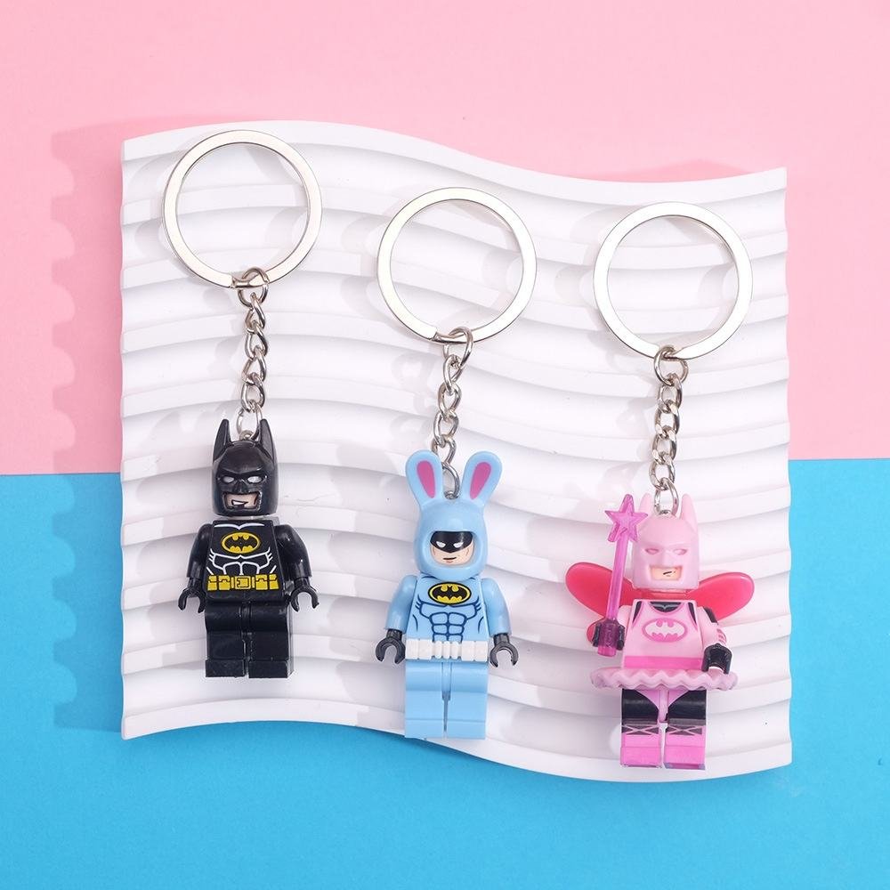 Creative Cute Building Blocks PVC Keychain US Team Bath Unicorn Small Pendant Wholesale Foreign Trade Gifts