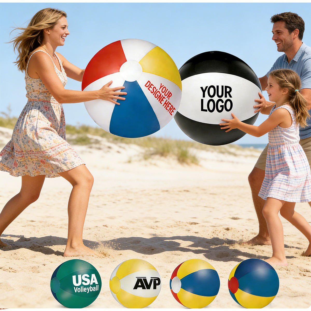 Promotional Custom Logo Children's Summer Outdoor Beach Wholesale Sport PVC Inflatable Beach Toy Ball