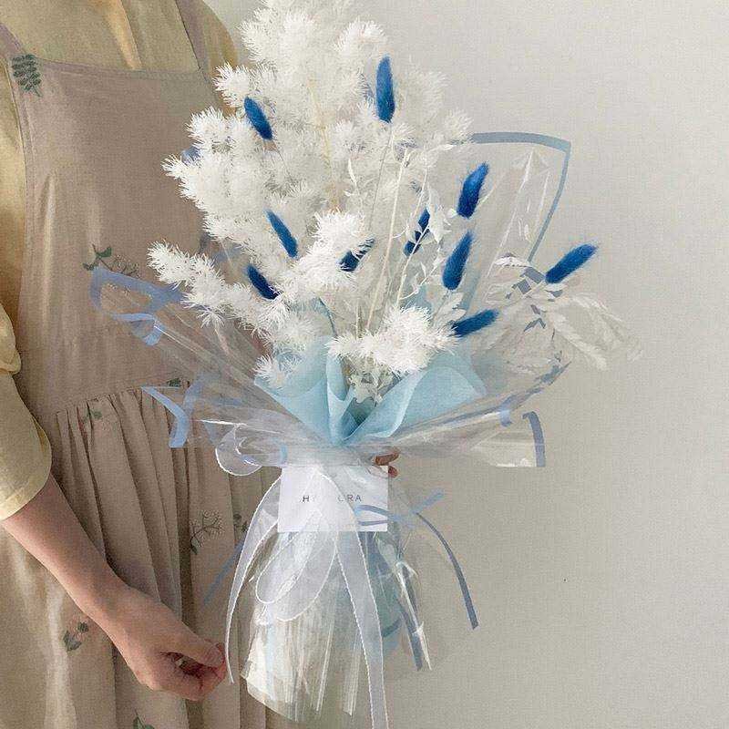 Border Opp Glass Paper Transparent Waterproof Gift for Packaging Floral Custom Bouquet Wrapping Paper Flowers Wrapping Paper
