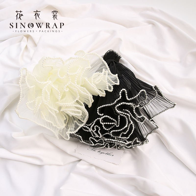 SINOWRAP Flower Wrapping Paper DIY Craft Wedding Party Valentine's Day Rose Bouquet Gift Wrapping Mesh Yarn 28cm*4Yards
