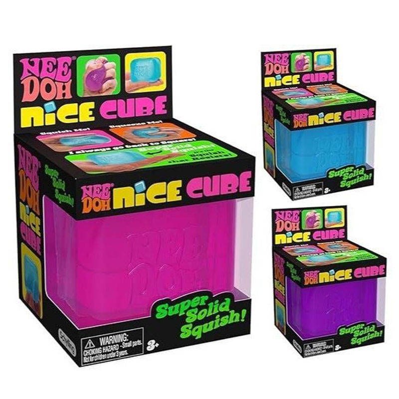 Schylling Needoh Nice Cube Sensory Squeeze Squishy Toys Decompression Square Pinch Music Decompression Vent Toys Promotional Toy