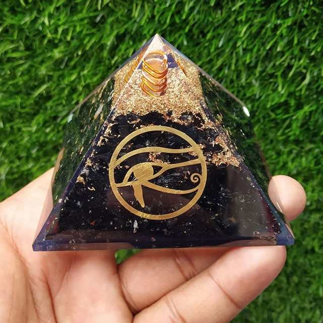 Fancy Black Turmuline Orgone Pyramid Polyfoam Crafts Product