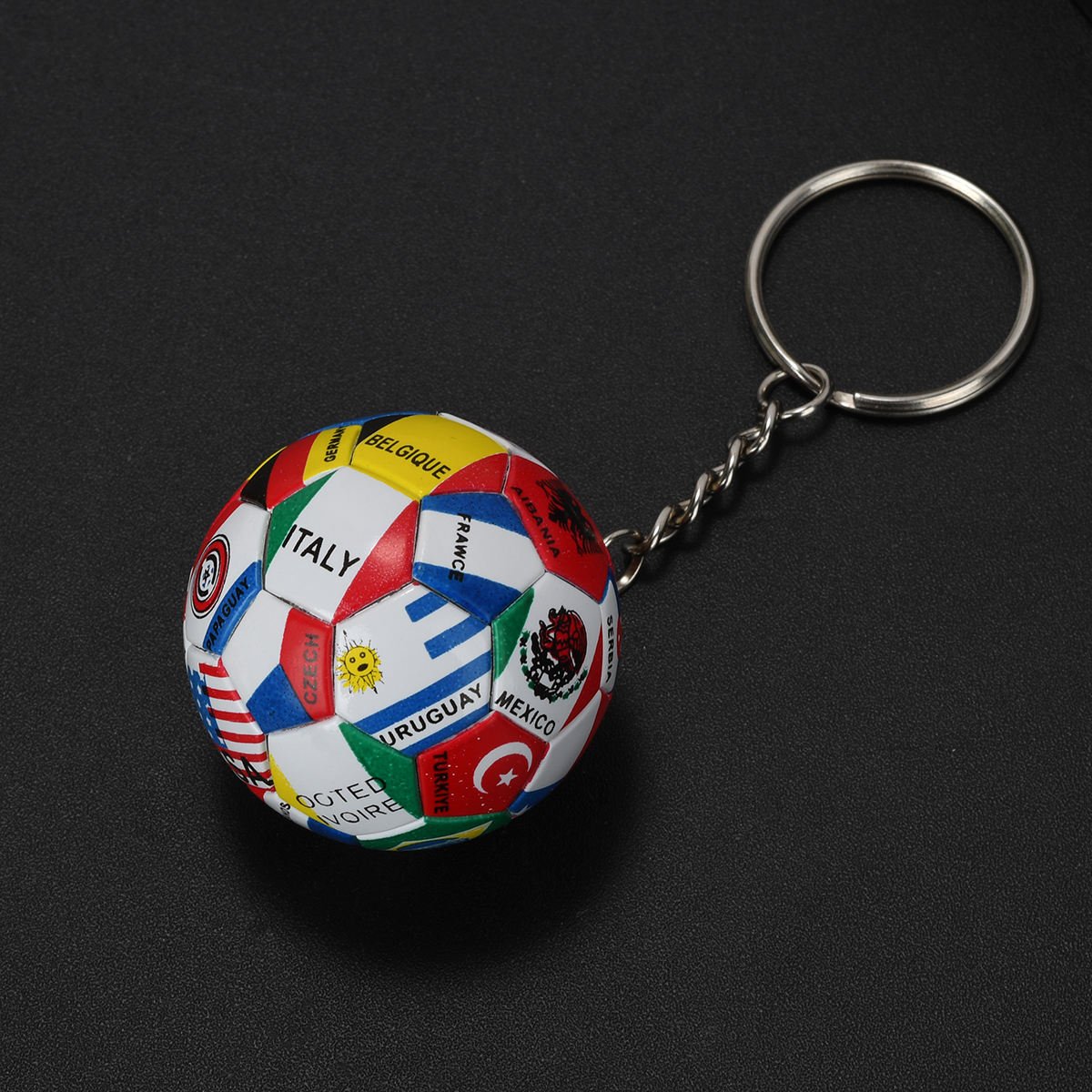 Custom Competition Pendant Sports Key Chains 3d Pvc Mini Football Pendent Plastic Keychain Soccer Ball Keychain for Gift
